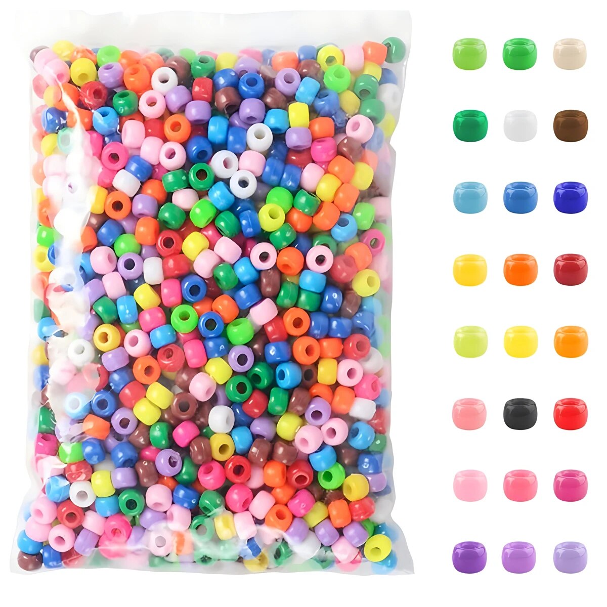 Jewelry Making Business - 500 Uds. Cuentas de plástico coloridas