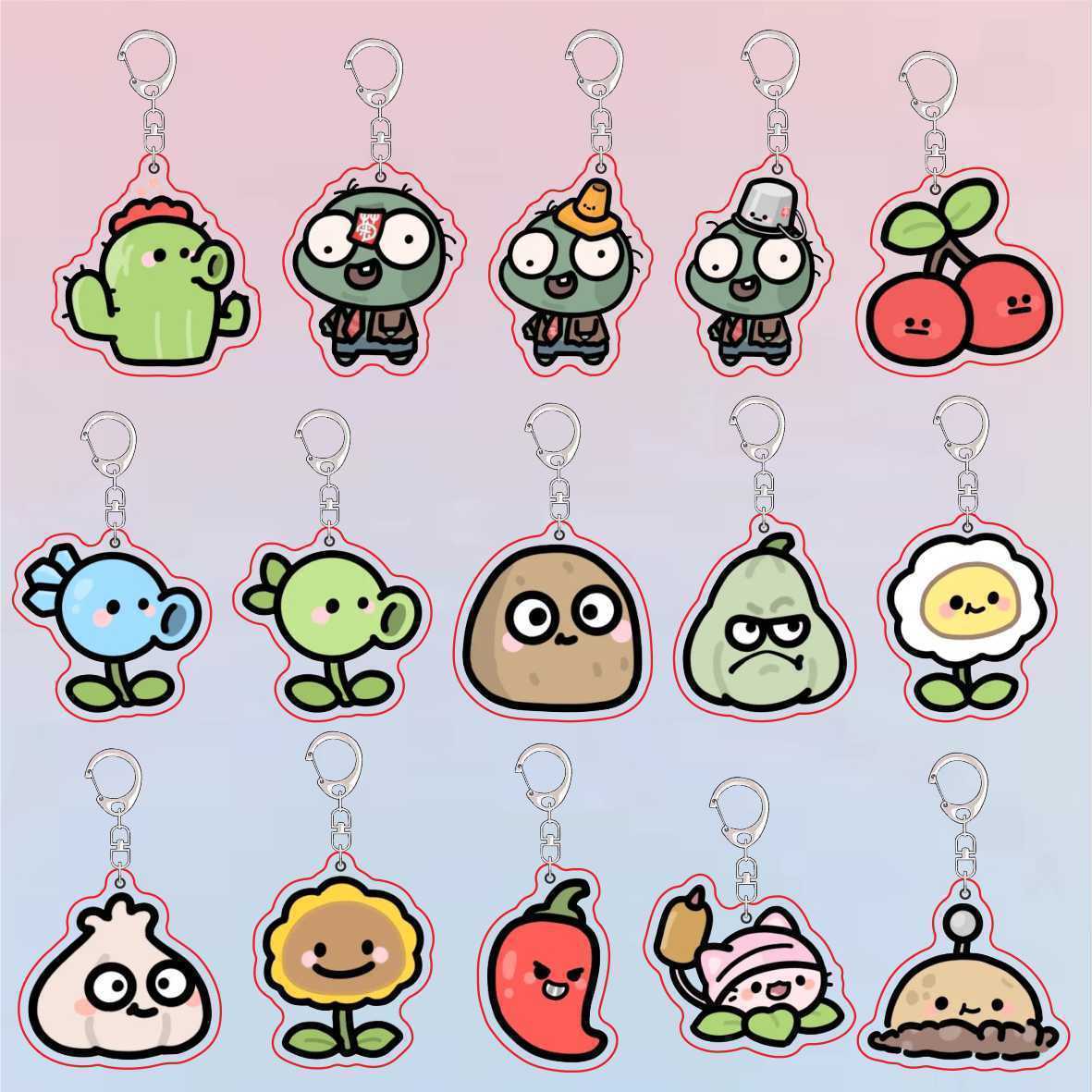 Jewelry Making Resin - Llavero Acrílico de Plants Vs Zombies,