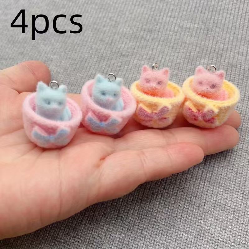 4 colgantes de gato de resina  - Jewelry Making Resin reseña y precio