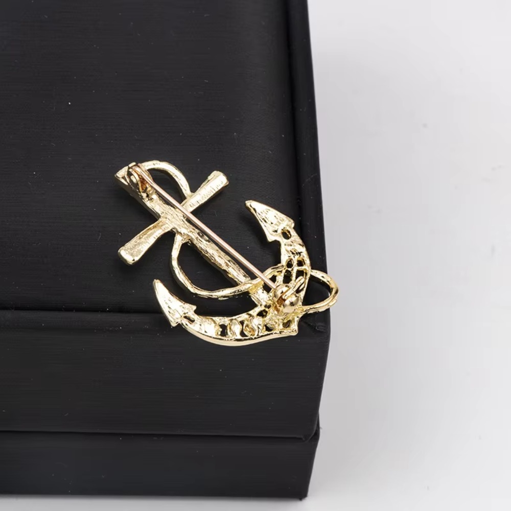 Broche de ancla de timón Naval - Jewelry Making Business reseña y precio